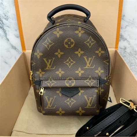 lv 後 背包 尺寸|Palm Springs Mini Monogram 帆布 .